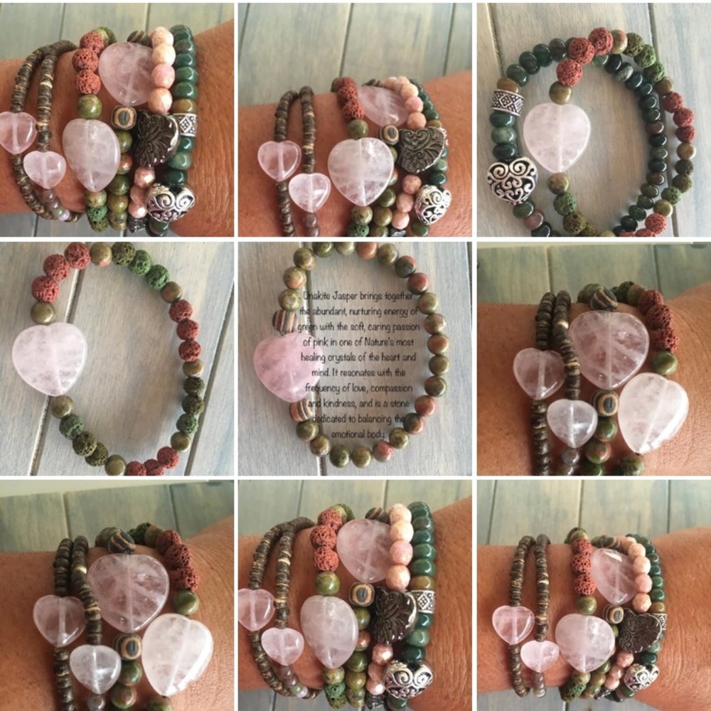 💗🌾Boho EssentialOil Diffuser Bracelet Stack 💐🌾 - Picture 3 of 3